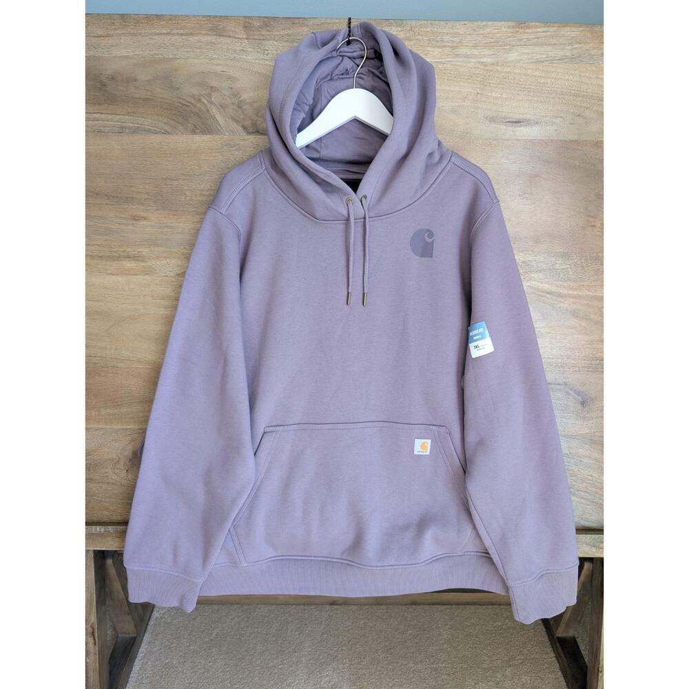 Carhartt Iconic Clarksburg Logo Hoodie Womens 3XL Purple TS0288-W NWT - Picture 3 of 7